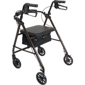 Aluminum Rollator w/Loop Brake Black  4-Wheel