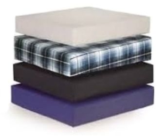 Wheelchair Cushion Foam Black 20 W x 16 D x 2 H
