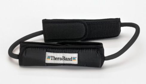 Theraband Prof Resist Tubing Loop w/Padded Cuffs Black