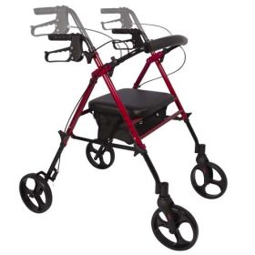 Rollator  Aluminum  Height Adjustable  Burgundy