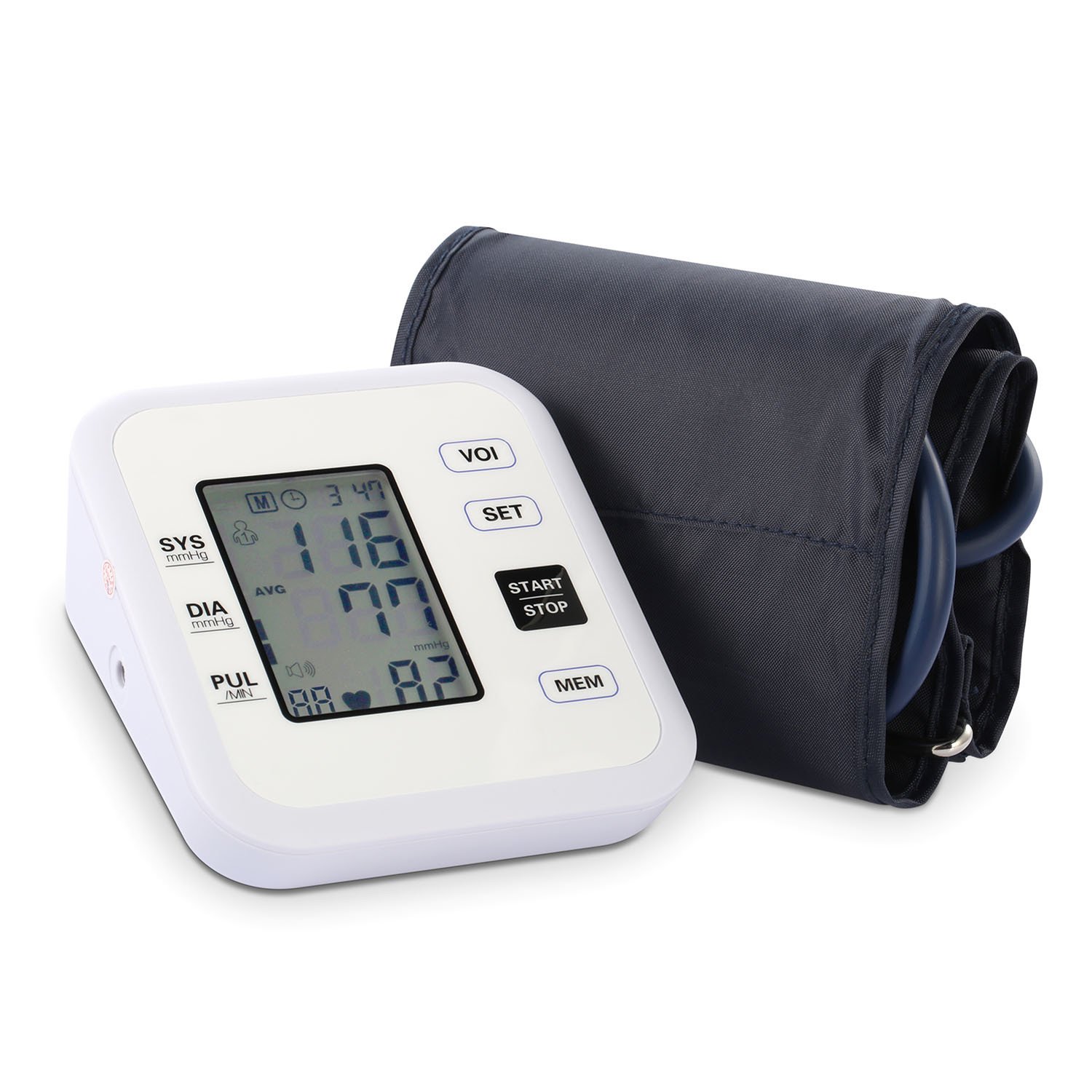 Arm Blood Pressure Monitor with Adjustable Cuff/heartbeat Detector