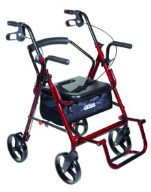 Duet Rollator/Transport Chair Burgundy